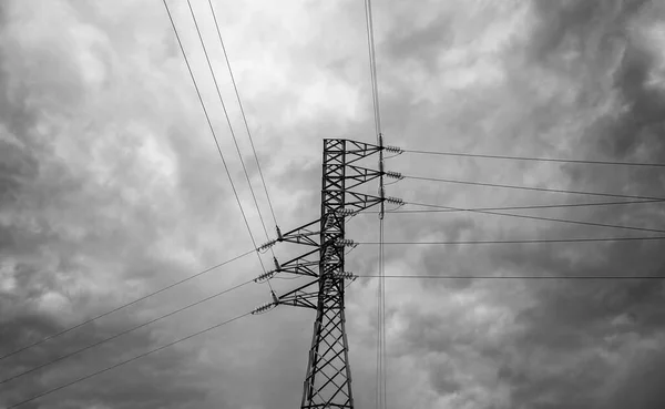 Electric Power Transport Detail Summer Storm Day — Stock Photo, Image