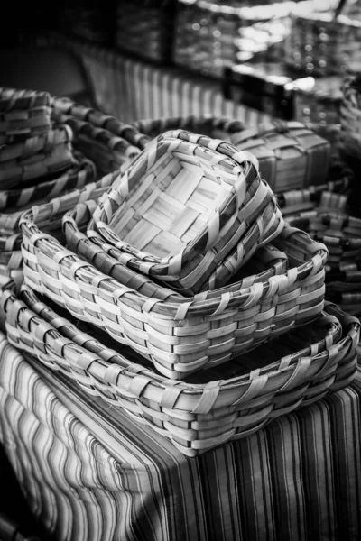 Detail Handmade Baskets Traditional Crafts — стоковое фото