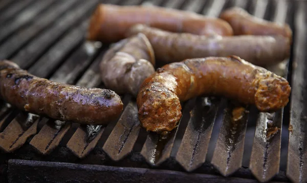 Detail Sausage Meat Unhealthy Greasy Food Pork — ストック写真