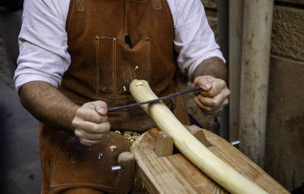 Detalle Del Arte Tradicional Madera Creación Con Madera — Foto de Stock