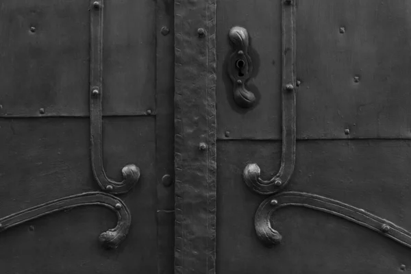 Porta preta — Fotografia de Stock