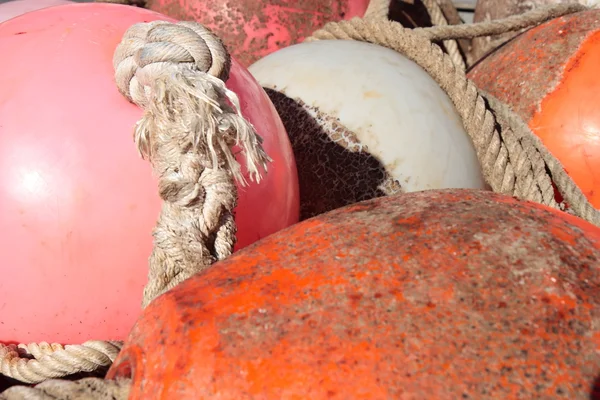 Buoys in harbour — Stock Photo, Image