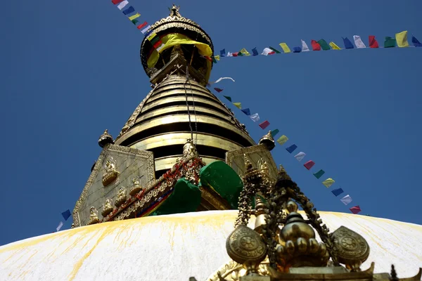 Stupa with banners — Stock Photo, Image