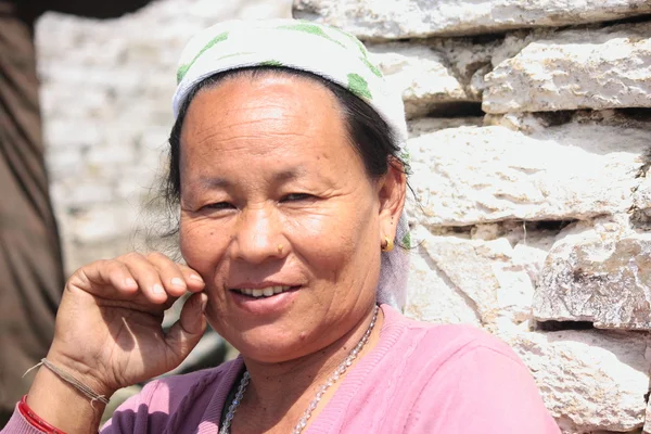 Donna mongola in Nepal — Foto Stock