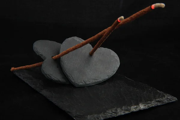 Incense and hearts — Stock Photo, Image