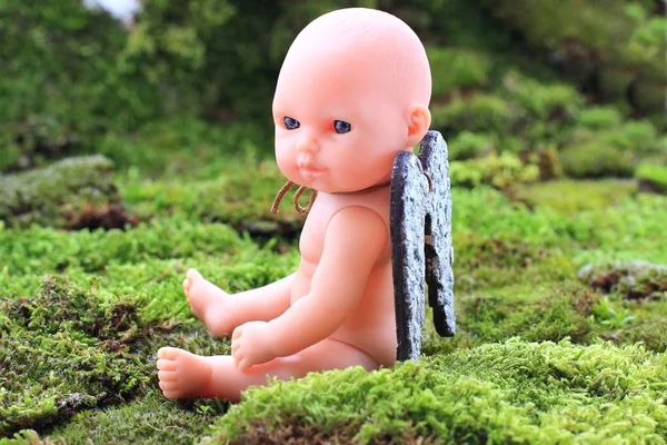 Baby with wings — Stock Photo, Image