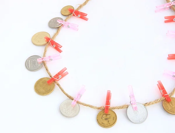 Necklace of coins — Stock Photo, Image