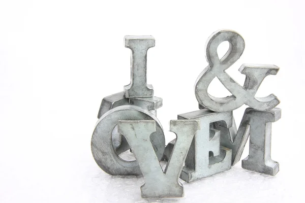 Antique metallic letters — Stock Photo, Image