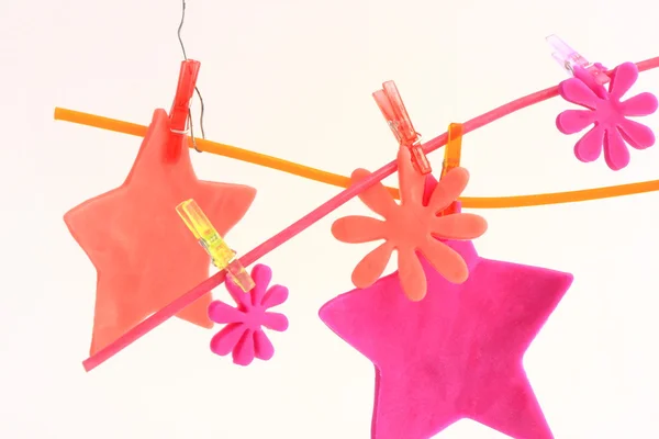 Estrelas de plasticina rosa — Fotografia de Stock