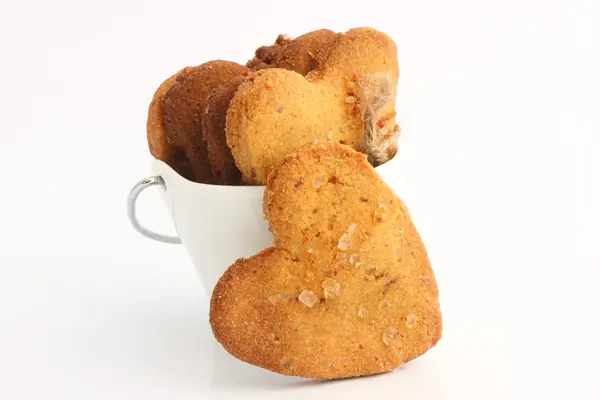 Vanilla cookies in pot — Stock Photo, Image