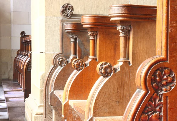 Pews in the chapel — Stock Photo, Image