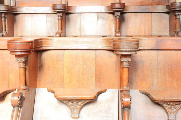 Wooden pews — Stock Photo, Image