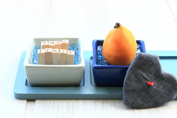 Frucht mit Herz — Stockfoto