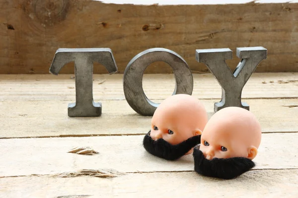 Two heads with mustaches — Stock Photo, Image