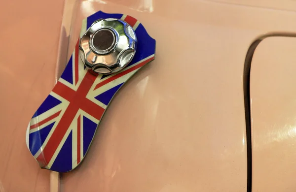 Union jack en coche vintage — Foto de Stock