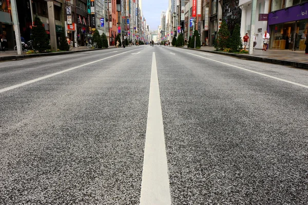 Tokyo sokaklarında boş yol Stok Fotoğraf