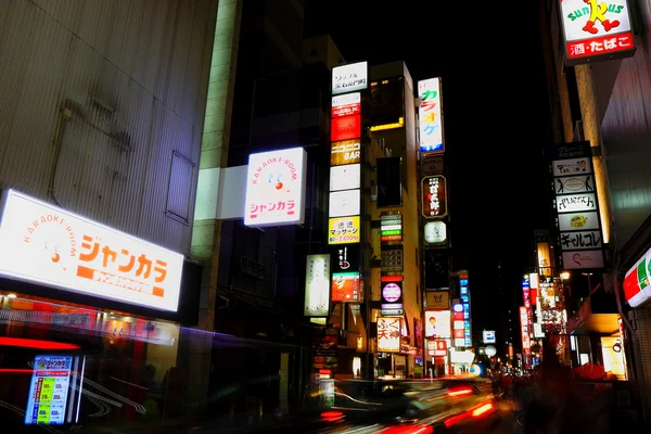 Calle iluminada-Osaka — Foto de Stock