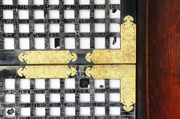 Detalhe dourado na porta — Fotografia de Stock