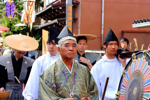 Katılımcılar parading takayama — Stok fotoğraf