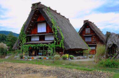 Antique cottages - Japan clipart