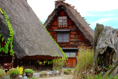 Rustik evlerin - shirakawa-go