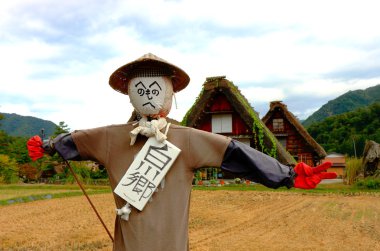 Scarecrow in Shirakawa-go clipart