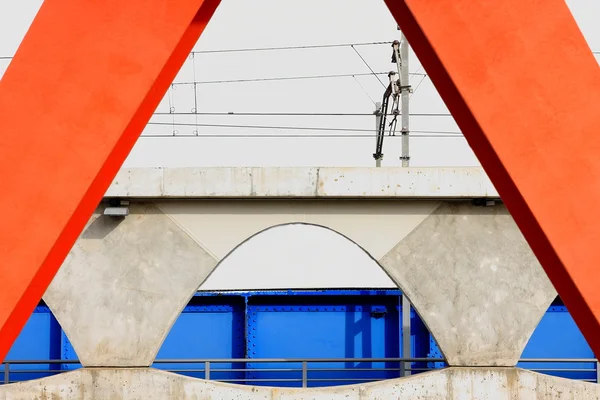 Colored bridges - Donostia — Stock Photo, Image