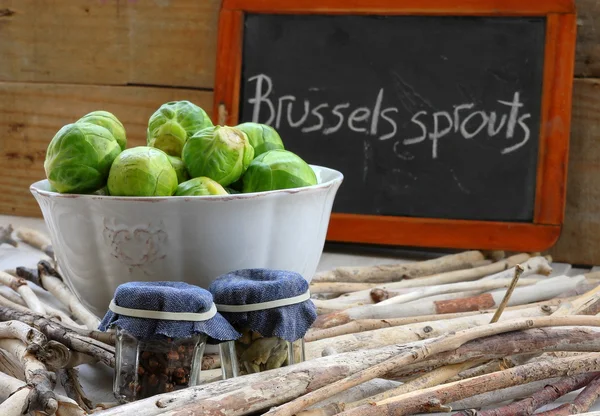 Especias y coles de Bruselas — Foto de Stock