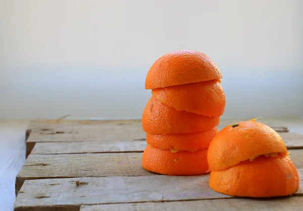 Portakal yığın üzerinde — Stok fotoğraf