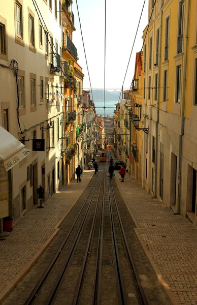 Tranvía en la calle Lisboa —  Fotos de Stock