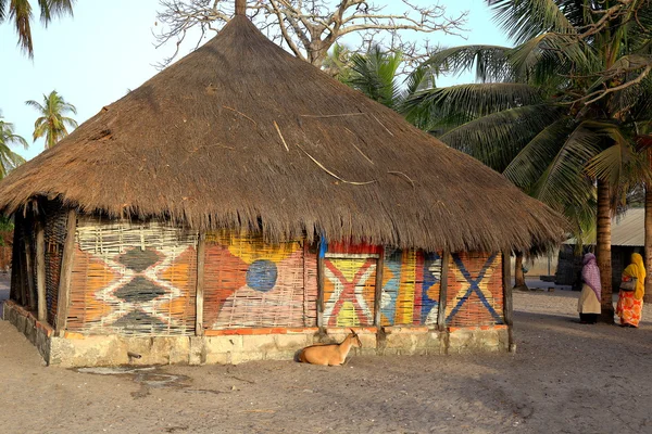 Typický kabina carabane-senegal — Stock fotografie