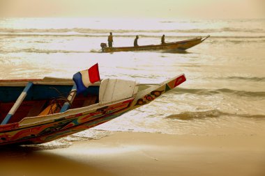 saint louis du senegal üzerinde alacakaranlık