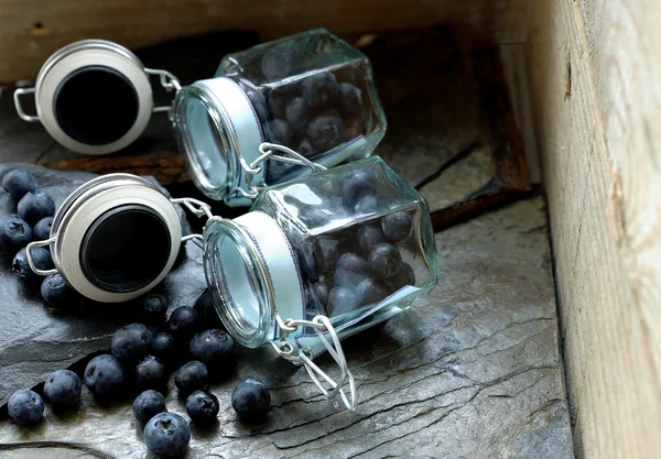 Blå frukt-blåbär — Stockfoto