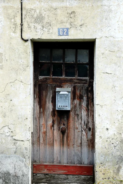 Vintage drzwi-Hendaia — Zdjęcie stockowe