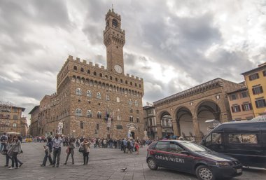 Piazza della Signoria in Florence,Italy clipart