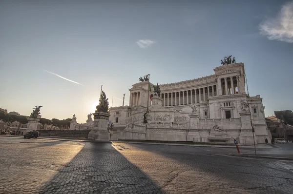 Βίκτωρ Εμμανουήλ β΄ μνημείο στην πλατεία piazza venezia, Ρώμη — Φωτογραφία Αρχείου