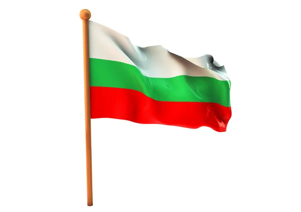 Bulgarian flag 3D — Stock Photo, Image