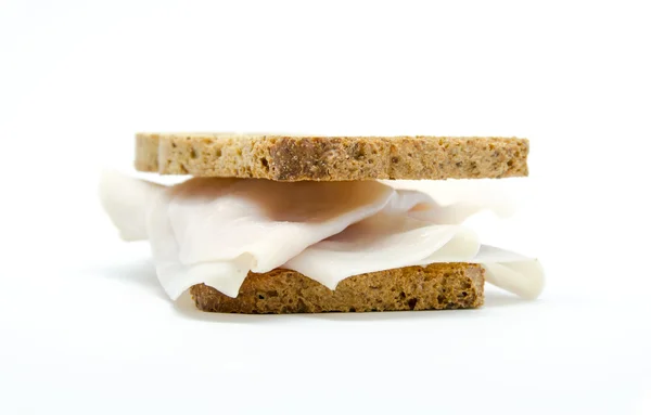 Toast bread with turkey ham slice — Stock Photo, Image