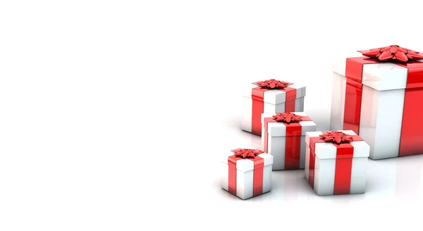 3d gifts boxs — Stock Photo, Image