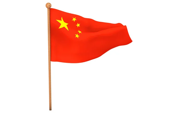 China vlag 3d — Stockfoto