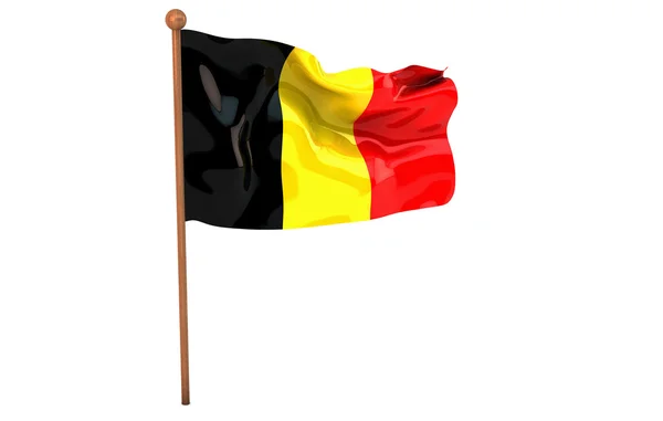 Belga lobogó 3d — Stock Fotó