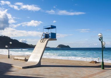 Zarautz beach in Vizcaya, Spain clipart