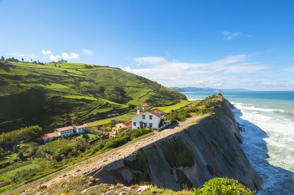 在 zumaia，比斯开复理石 — 图库照片