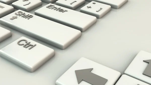 Computer keyboard in 3d — Stock Photo, Image