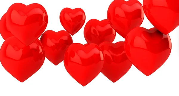 Herzen in 3D — Stockfoto
