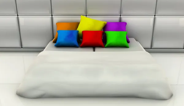 Спальня в 3d — стоковое фото
