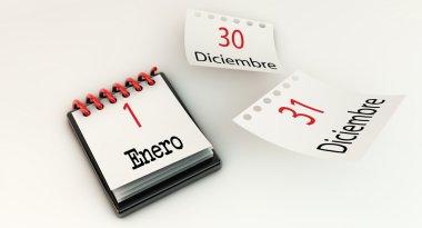 Takvim 3D 1 Ocak