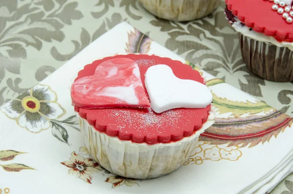 Valentine cupcakes — Stock Photo, Image