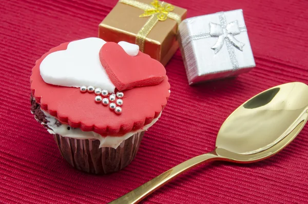 Valentijn cupcakes — Stockfoto