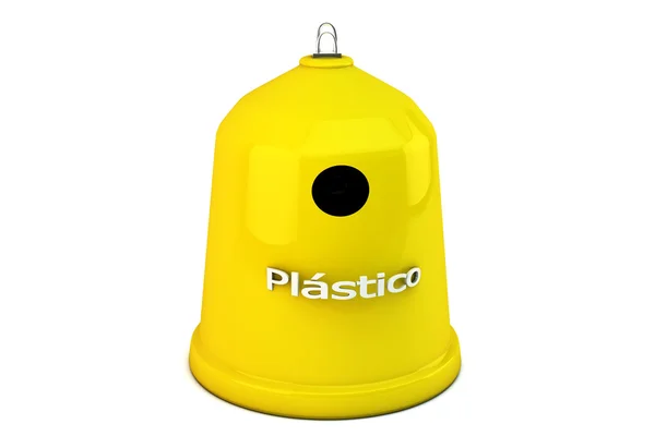 Reciclagem de recipientes de plástico em 3D — Fotografia de Stock